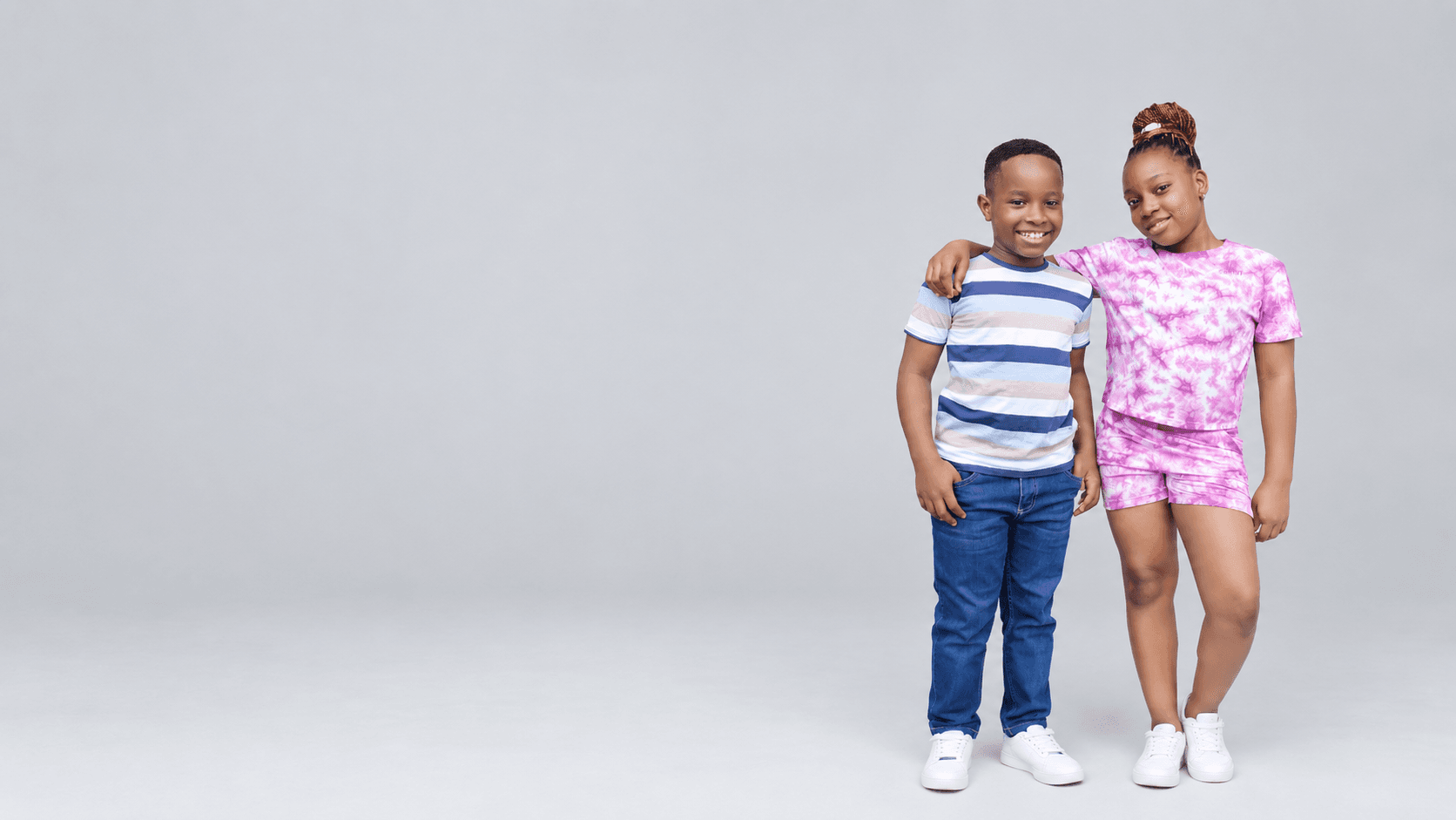 Children wearing H&A clothing