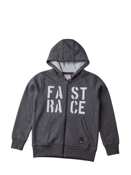 Grey Full-Zip Hoodie