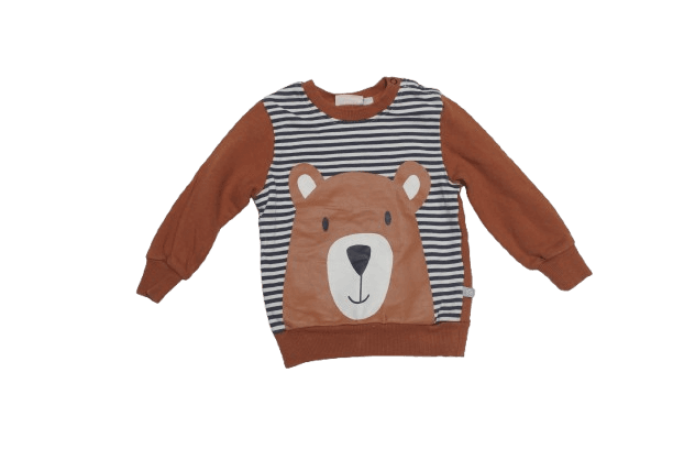 Bear Graphic Long-Sleeve Sweatshirt